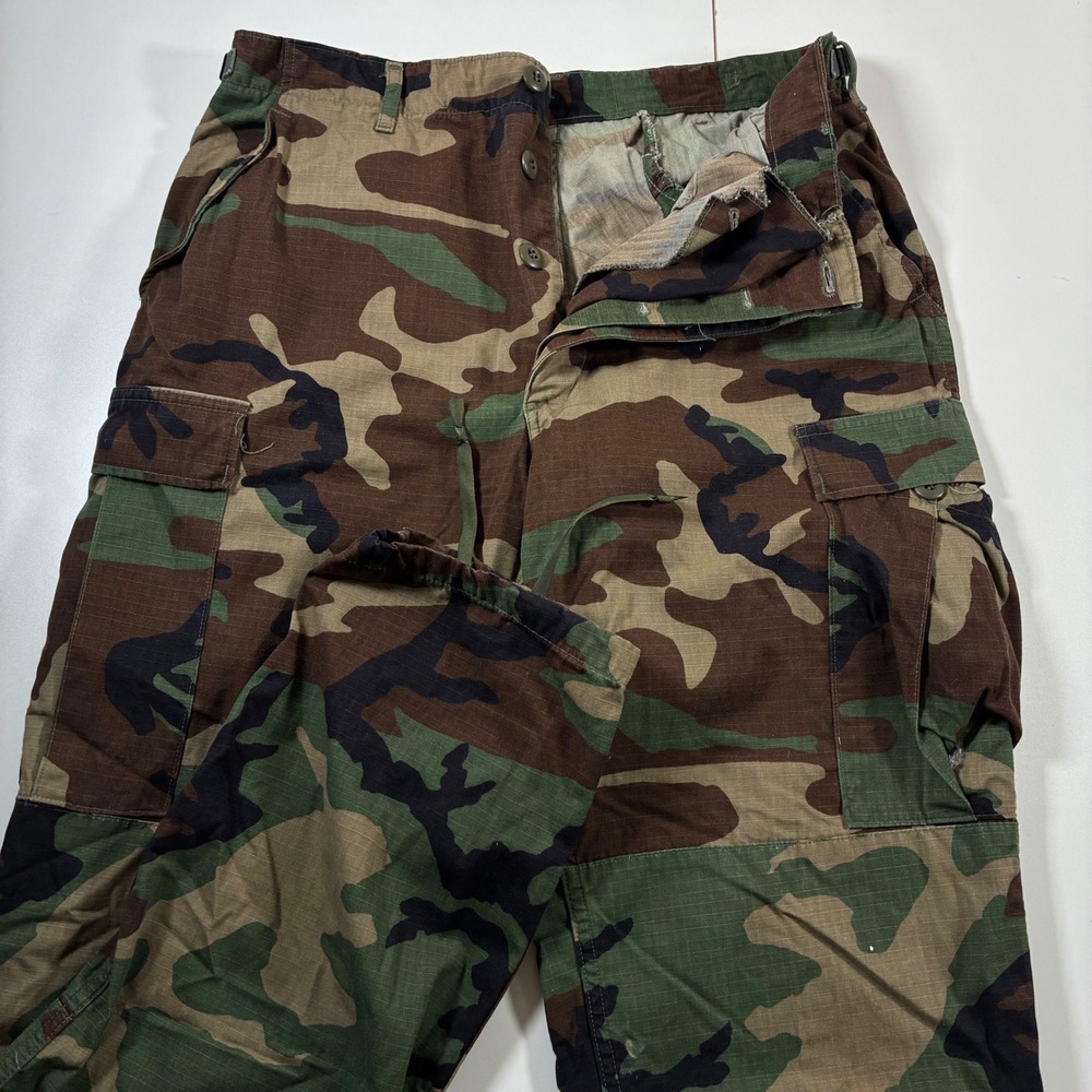 Military BDU Cargo Pants Medium Long 34x34 Camo Woodland Ripstop Tactical 8415